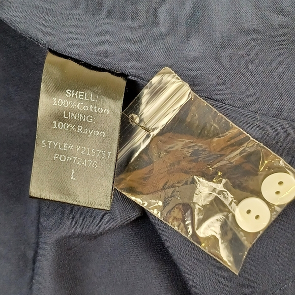 Tuckernuck Pomander Place Navy Cotton Mabel Dress Size L Women Preppy Pockets - Picture 15 of 16